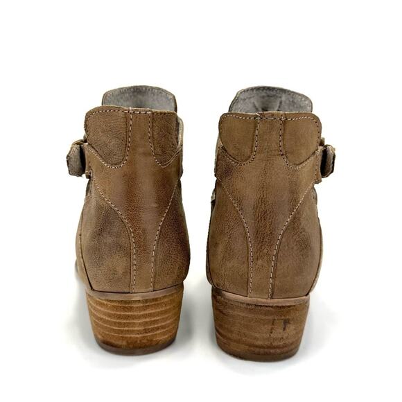 Seychelles Tourmaline Women Tan Moto/Biker Boot Size 6 Leather Block Heel Bootie - Picture 9 of 14